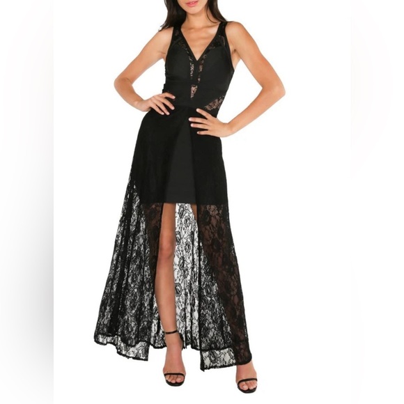 Windsor Dresses & Skirts - Windsor Women’s Black Lace High Low Dress, Medium. Pre-Owned Good